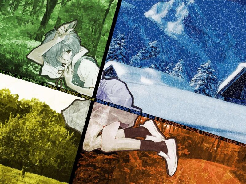 Anime Character in Four Seasons — Green