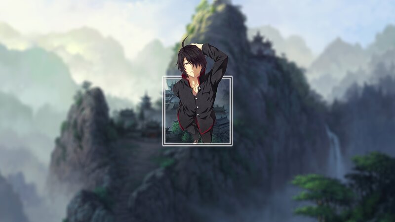 Anime Character in Frame — Green