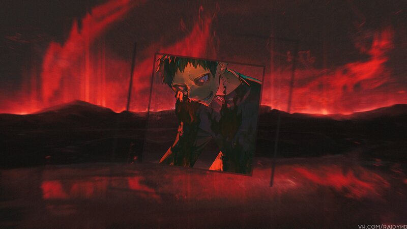 Anime Character in Frame — Red