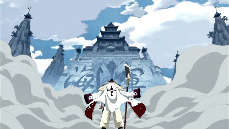 anime character in front of castle