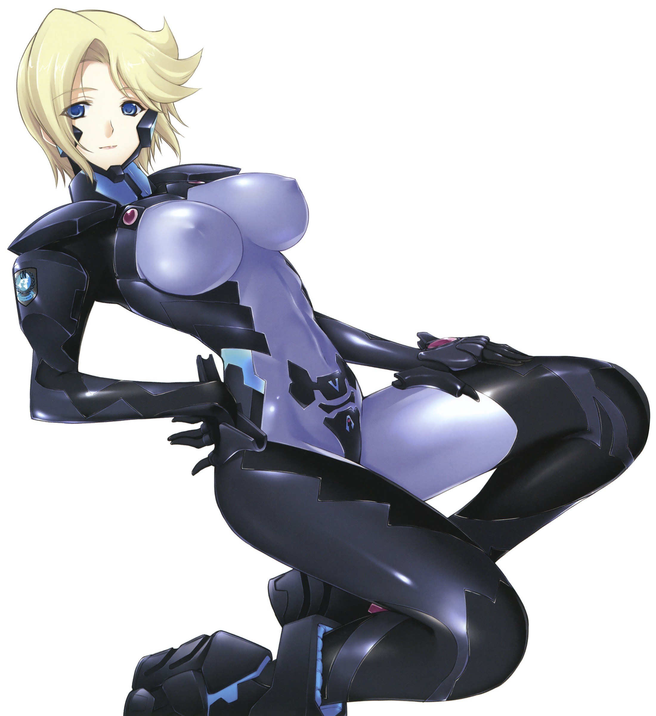 anime character in futuristic armor