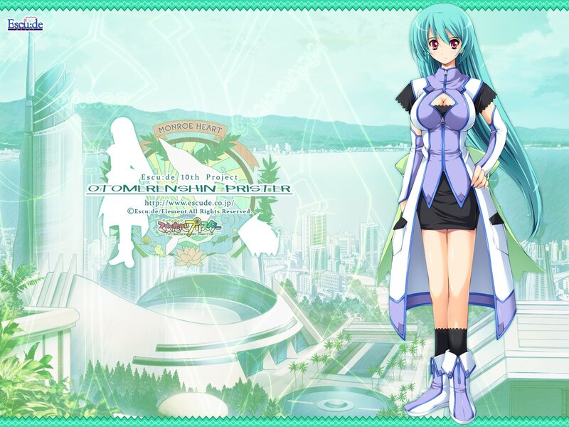 Anime character in futuristic city