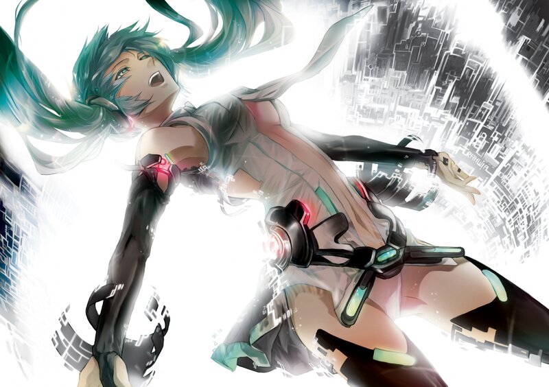 anime character in futuristic city