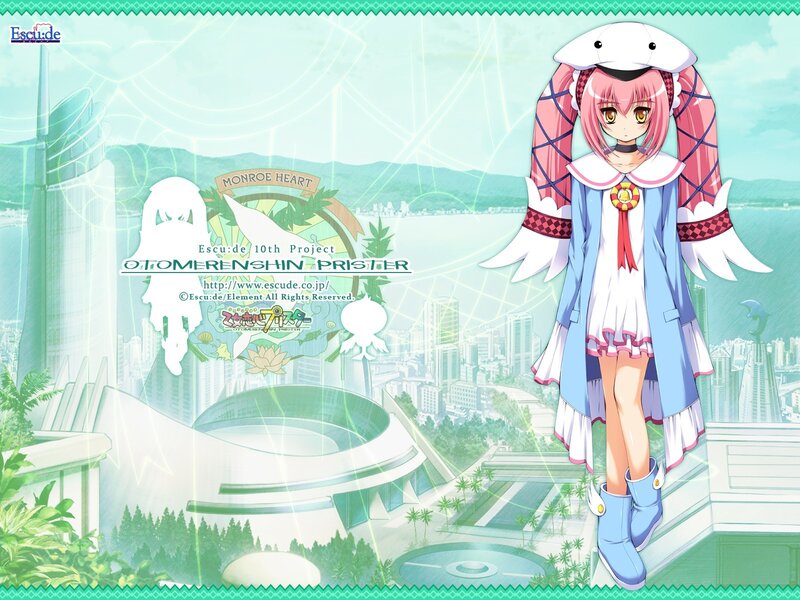 Anime character in futuristic city