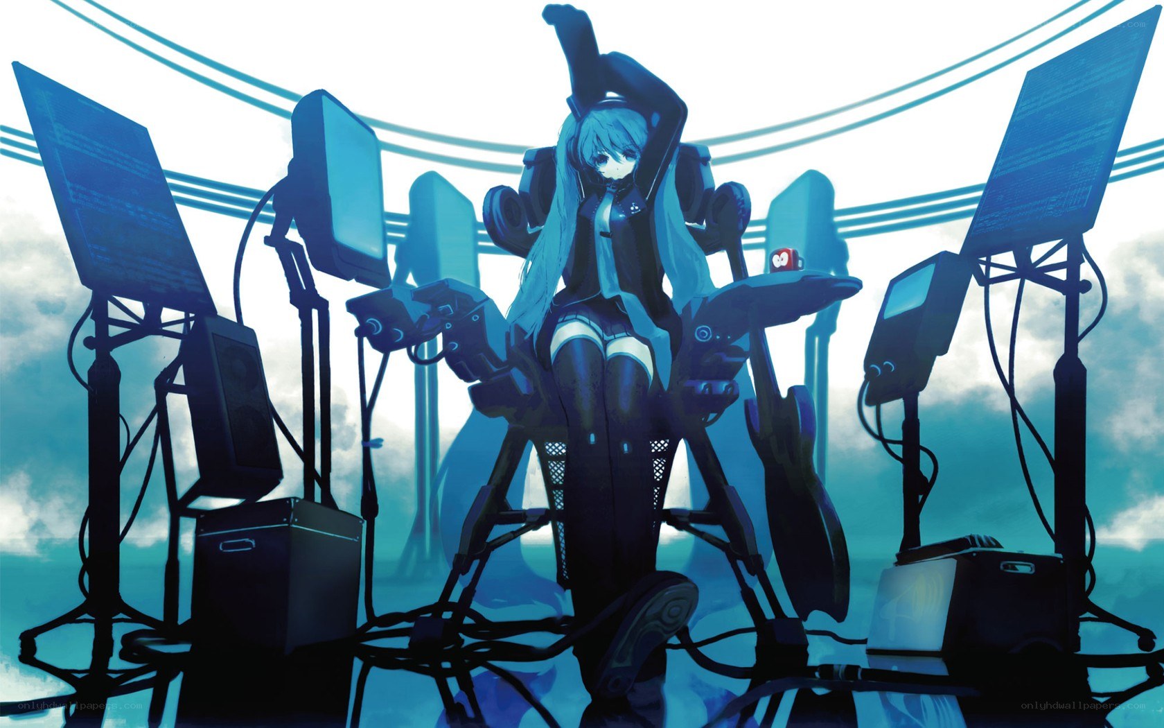 anime character in futuristic setting