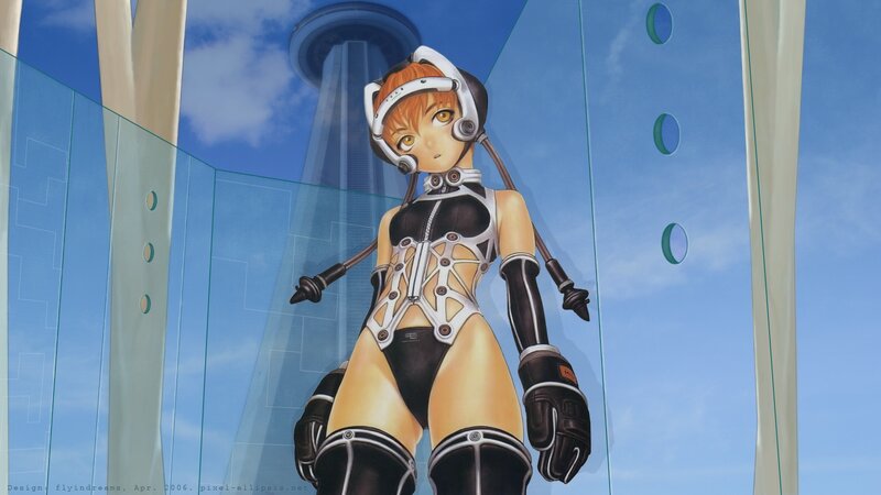 anime character in futuristic suit