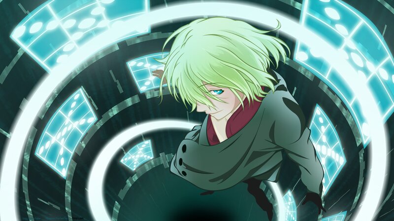anime character in futuristic tunnel