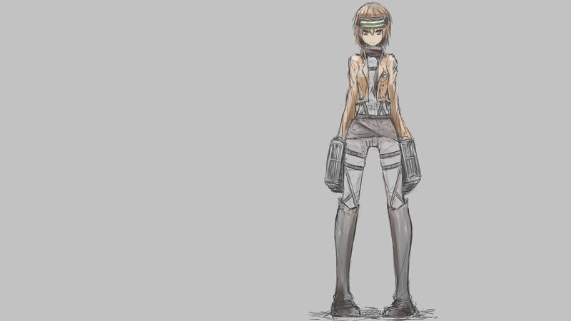 Anime Character in Gear — Gray