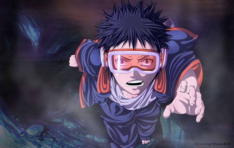 Anime Character in Goggles — Purple