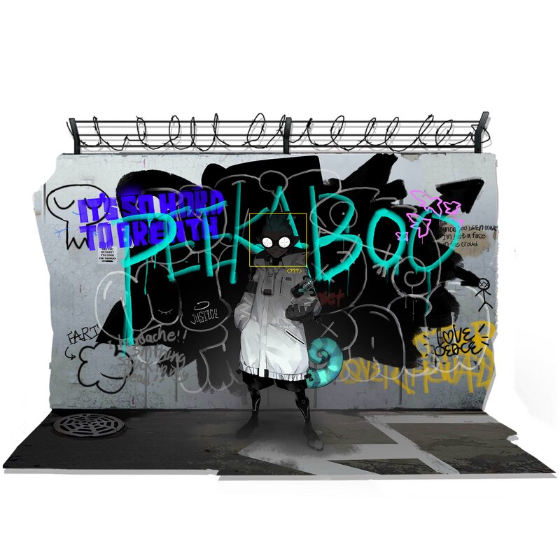 Anime Character in Graffiti