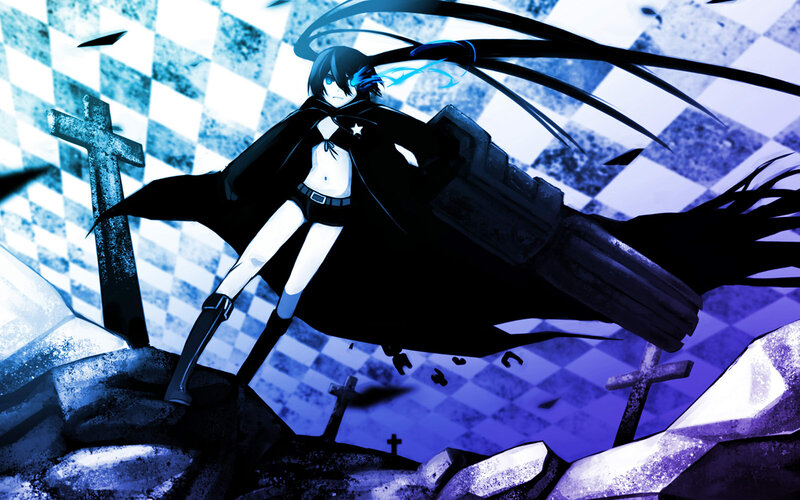 anime character in graveyard