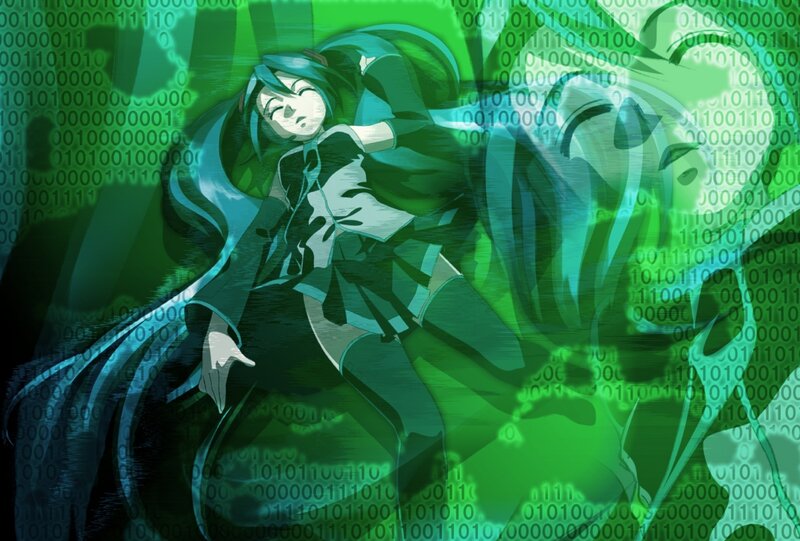 Anime Character in Green — Dramatic