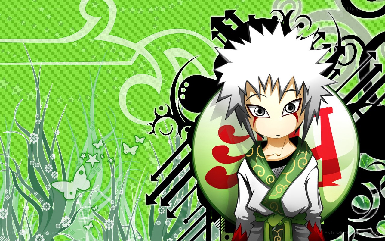 anime character in green field