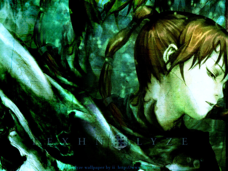 anime character in green forest