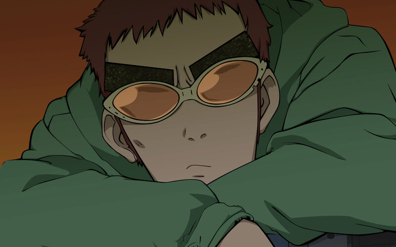 anime character in green hoodie