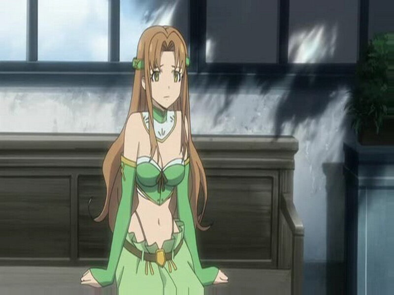 anime character in green outfit