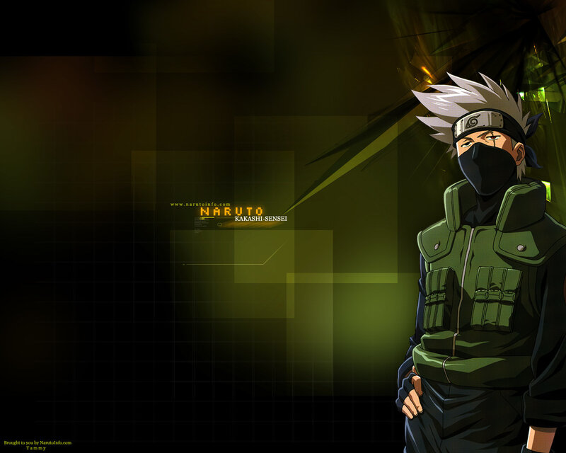 Anime Character in Green Vest — Black
