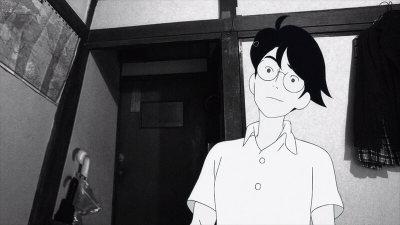 Anime Character in Hallway — Black