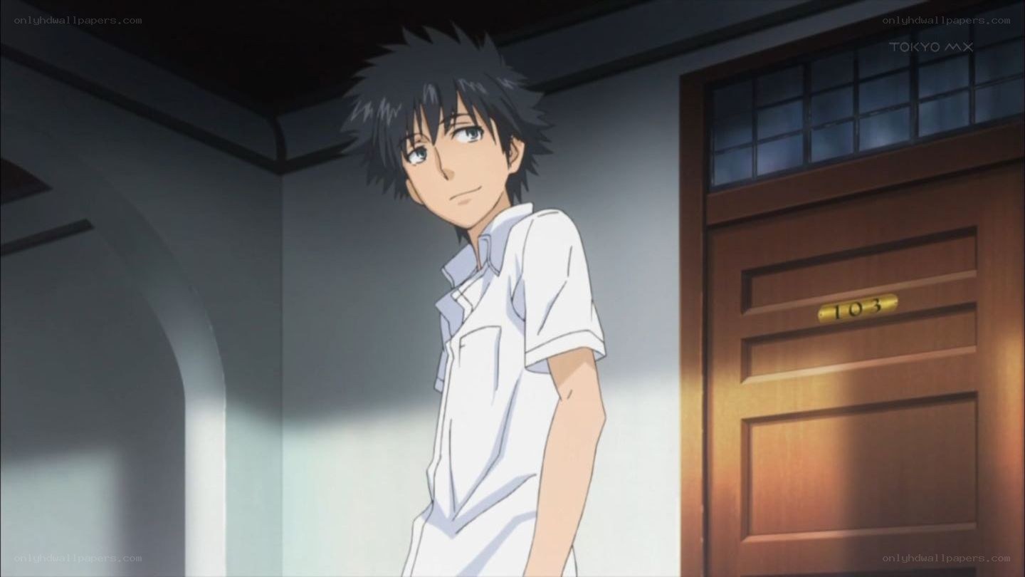 anime character in hallway