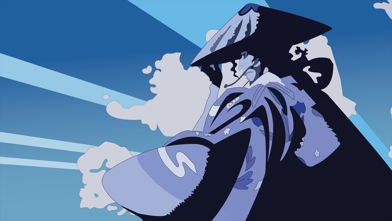 Anime Character in Hat — Blue, Dramatic
