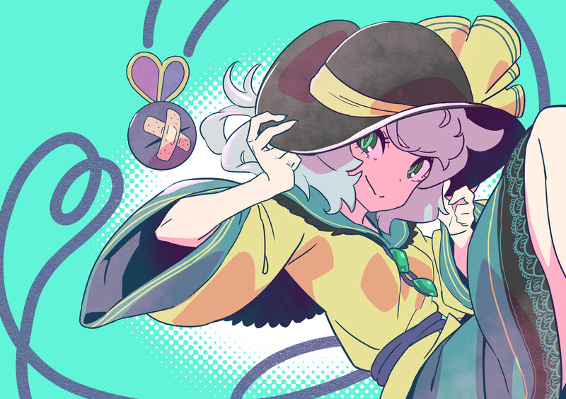 Anime Character in Hat — Teal