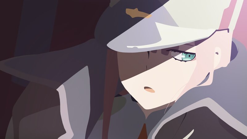 Anime Character in Hat — White