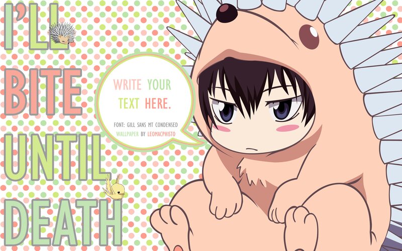 Anime Character in Hedgehog Costume