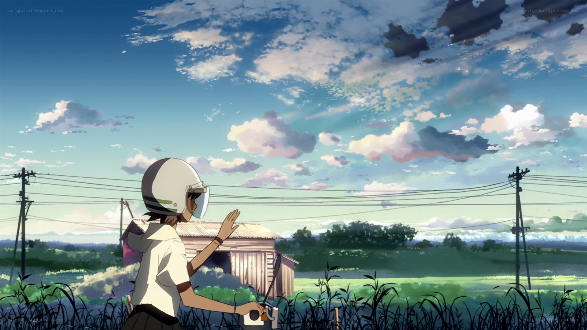 Anime character in helmet