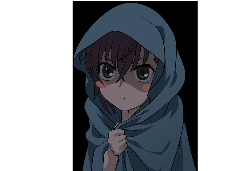 anime character in hood