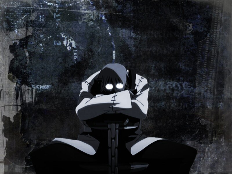 Anime Character in Hood — Black, Dark, Mysterious