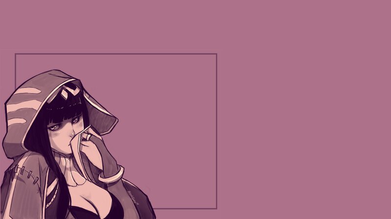 Anime Character in Hood — Purple