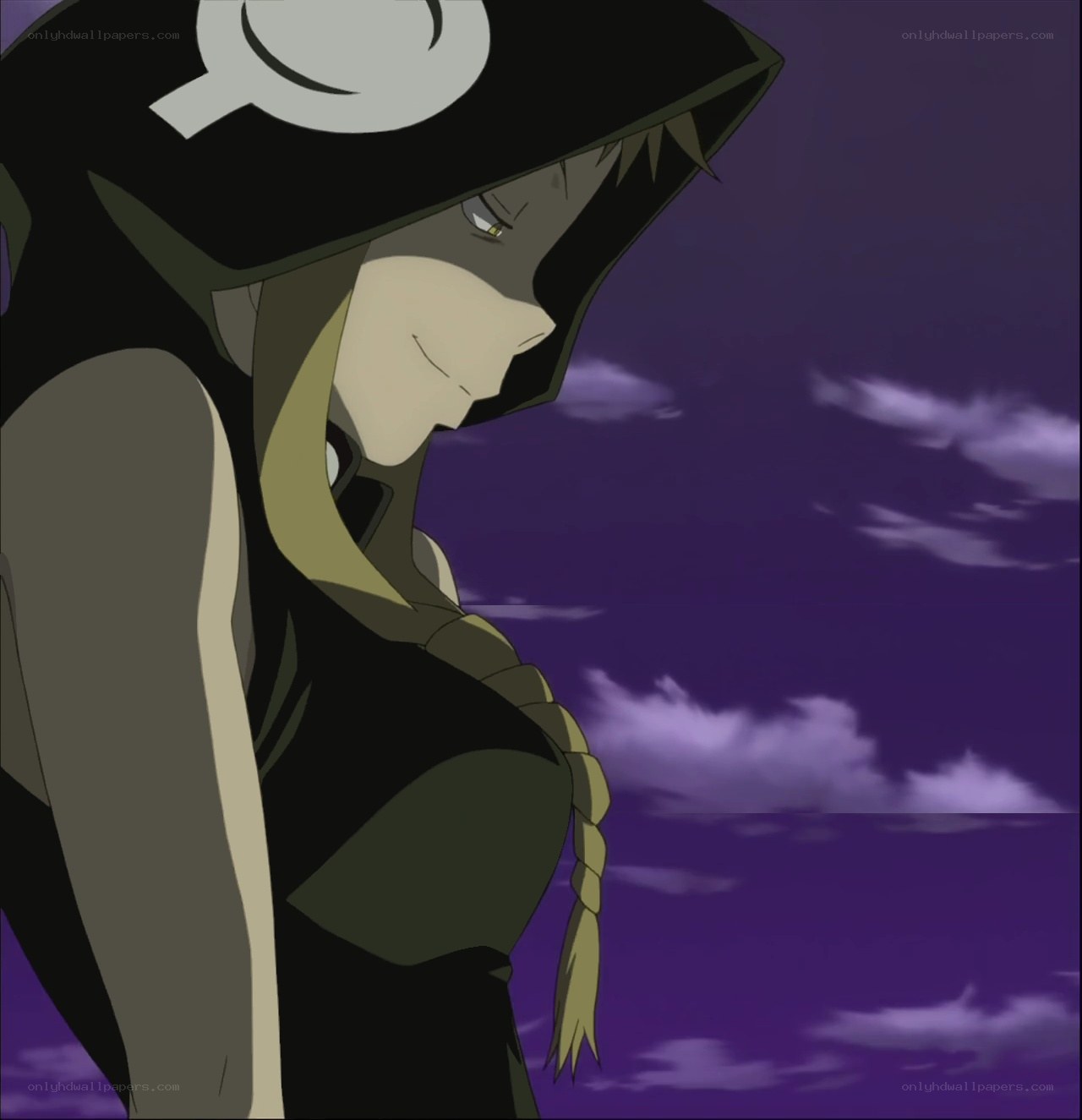 anime character in hood