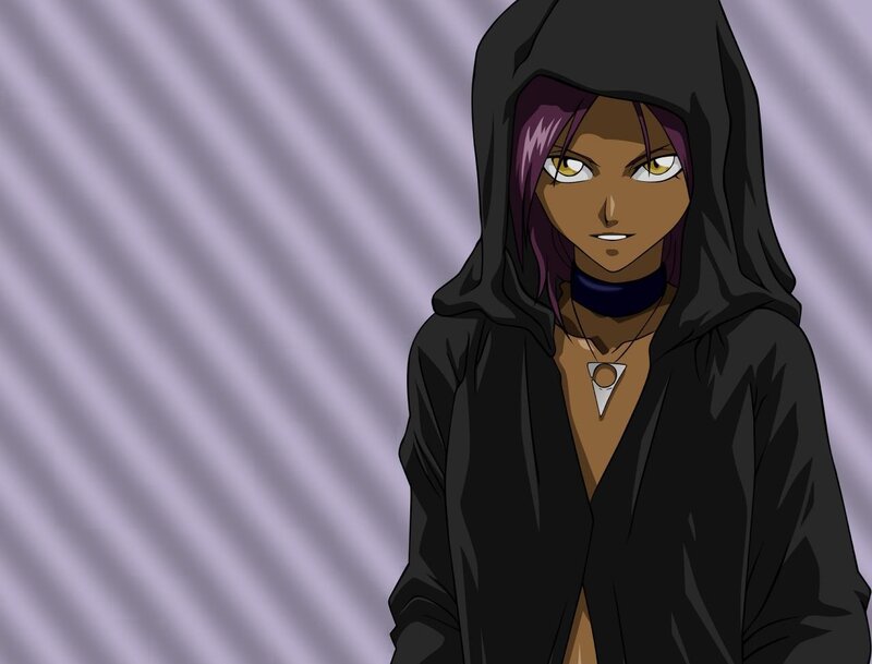 Anime Character in Hooded Cloak — Black