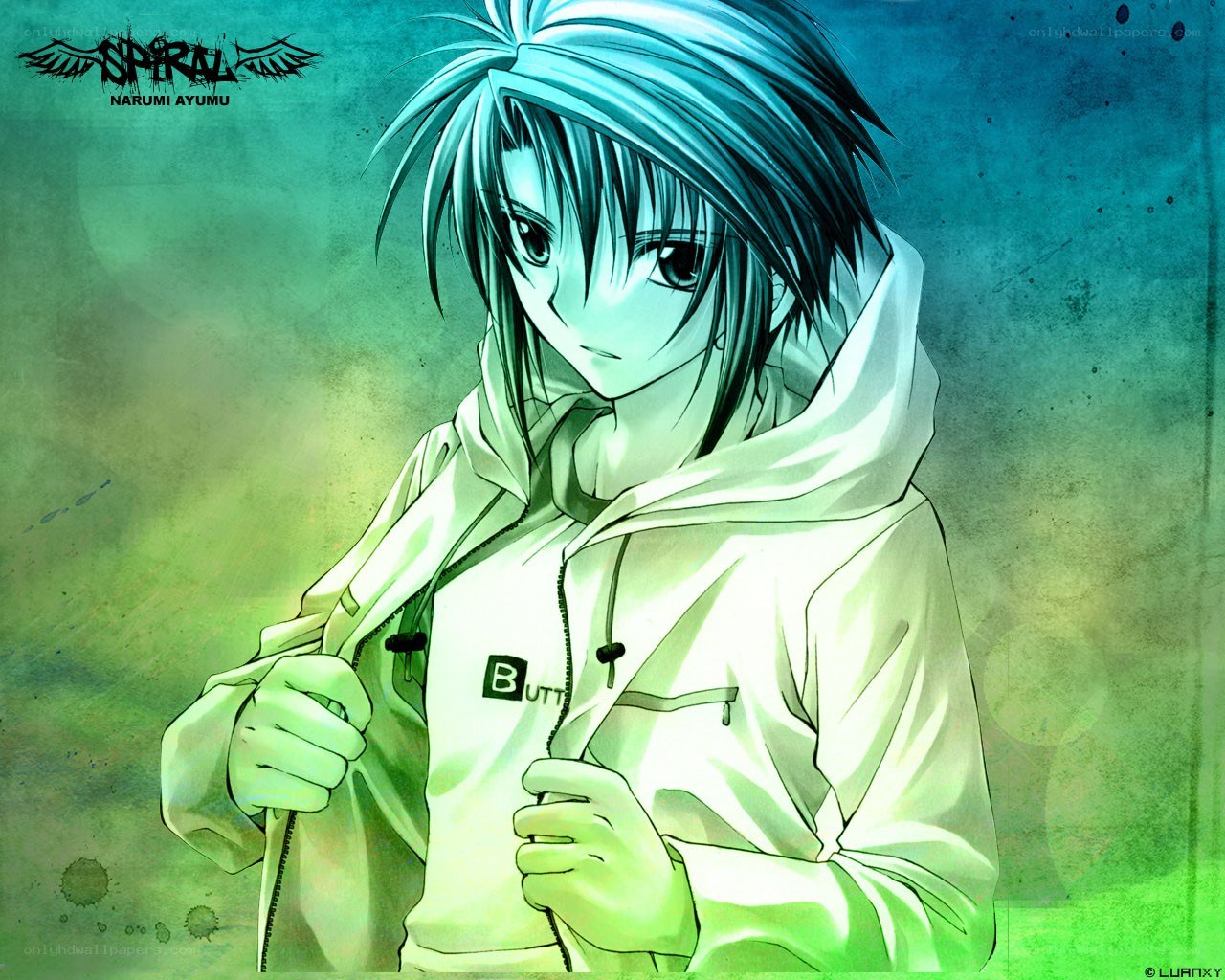 Anime character in hoodie
