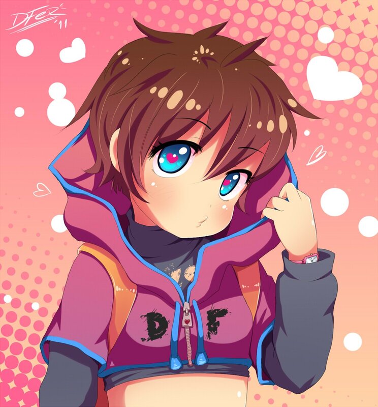 anime character in hoodie