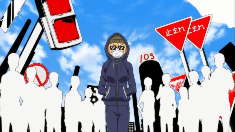 Anime Character in Hoodie — Blue, Dramatic