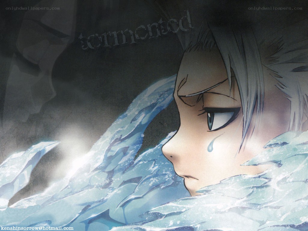 anime character in ice