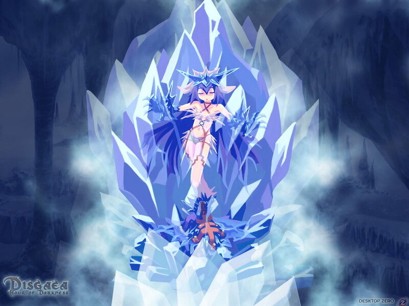 Anime Character in Ice — Blue