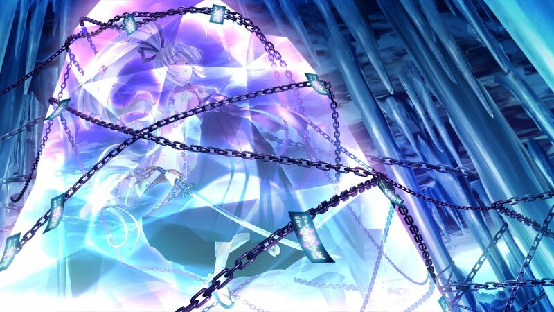 Anime character in icy chains