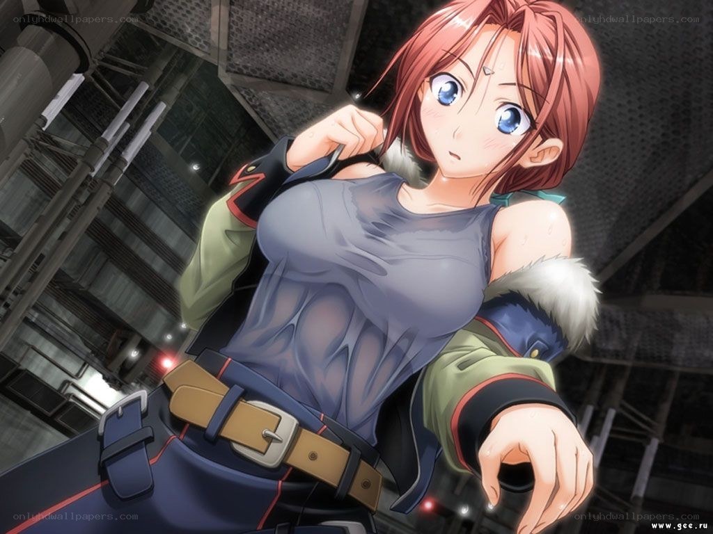 anime character in industrial setting