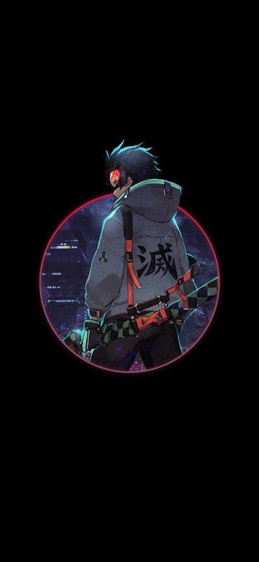 Anime Character in Jacket — Black