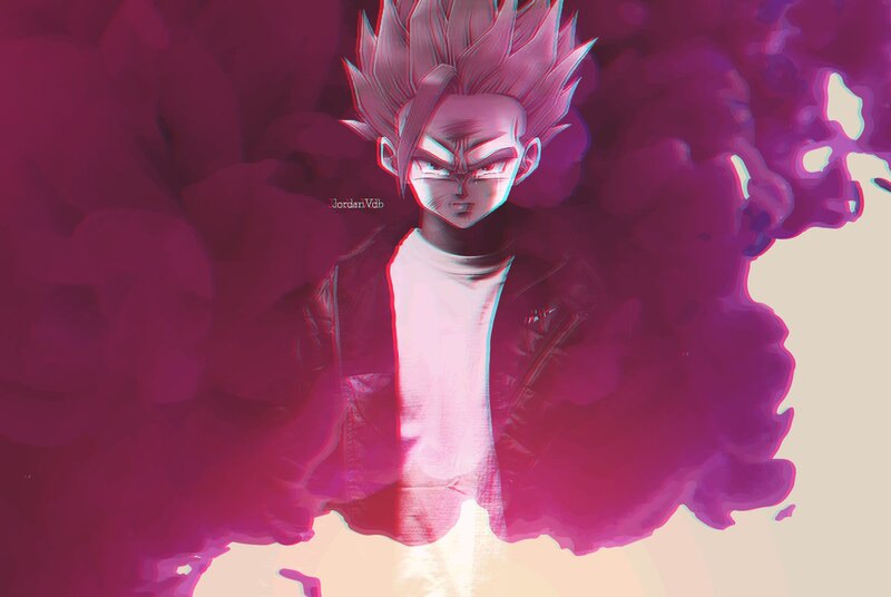 Anime Character in Jacket — Purple