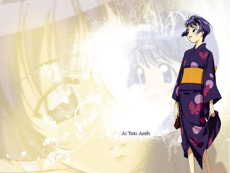 Anime character in kimono