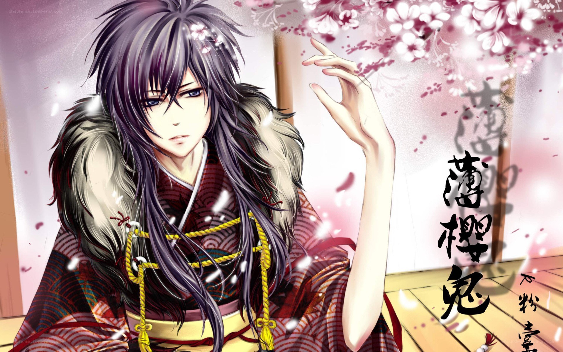 anime character in kimono