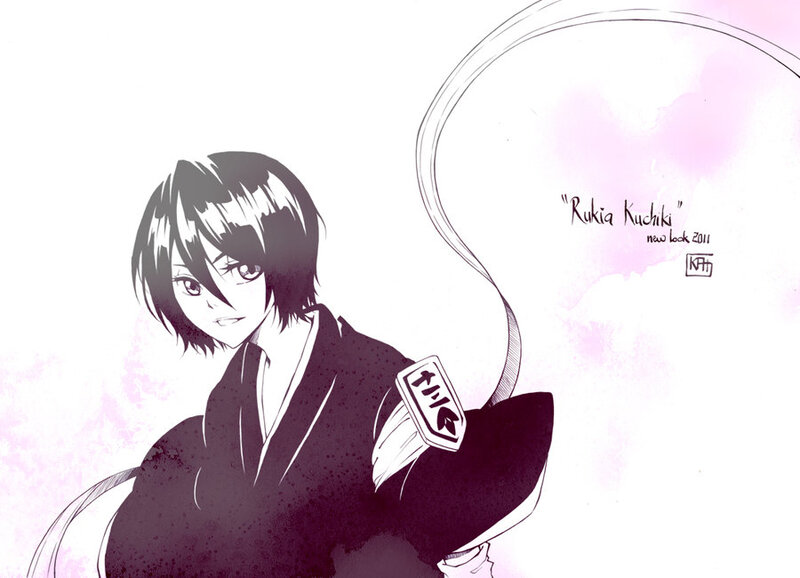 Anime Character in Kimono — Black, Calm