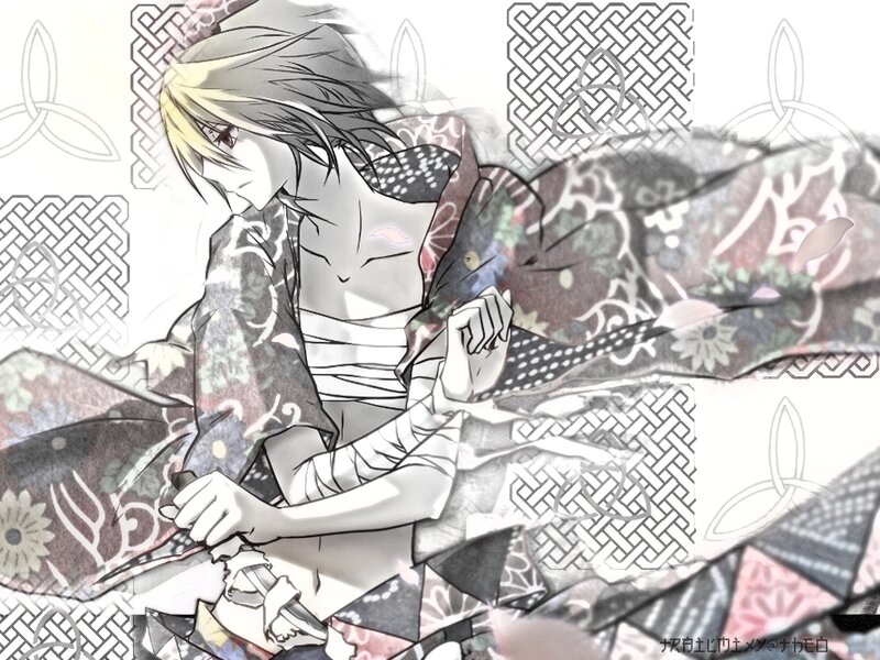 Anime Character in Kimono — Black