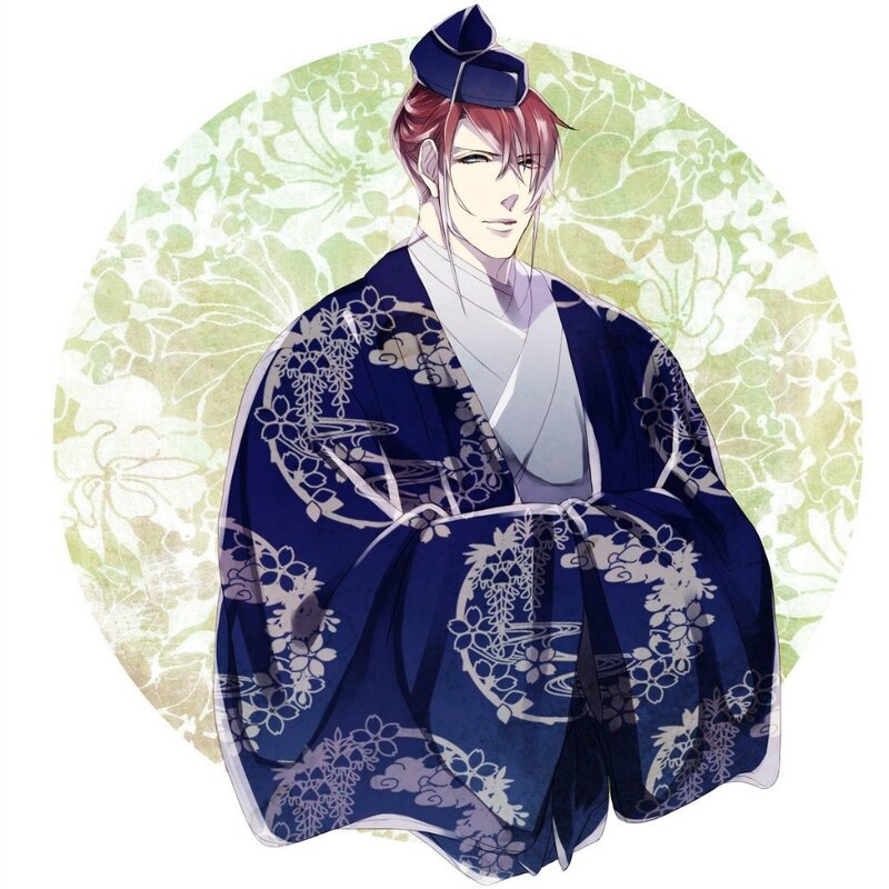 Anime Character in Kimono — Blue, Calm
