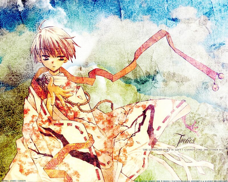 Anime Character in Kimono — Blue, Melancholic