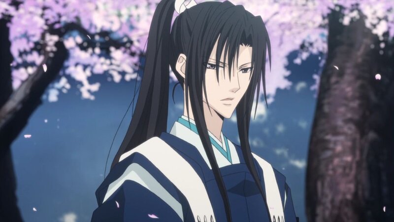 Anime Character in Kimono — Blue, Serene