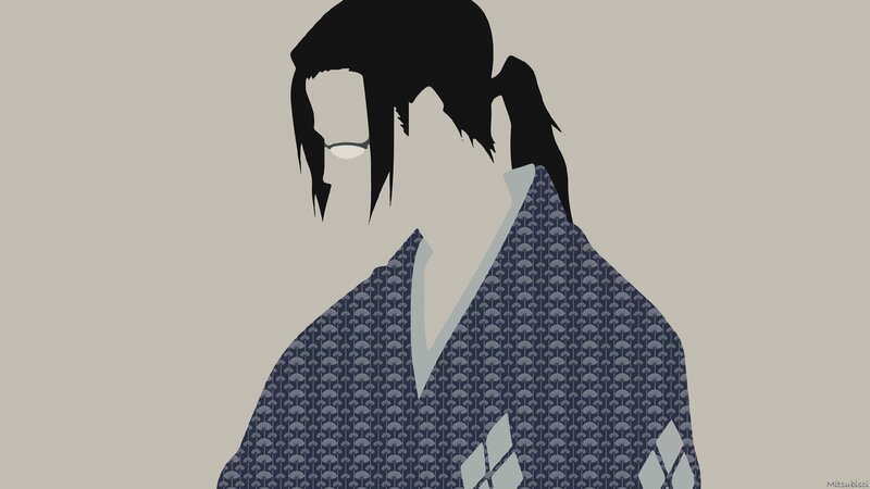 Anime Character in Kimono — Gray